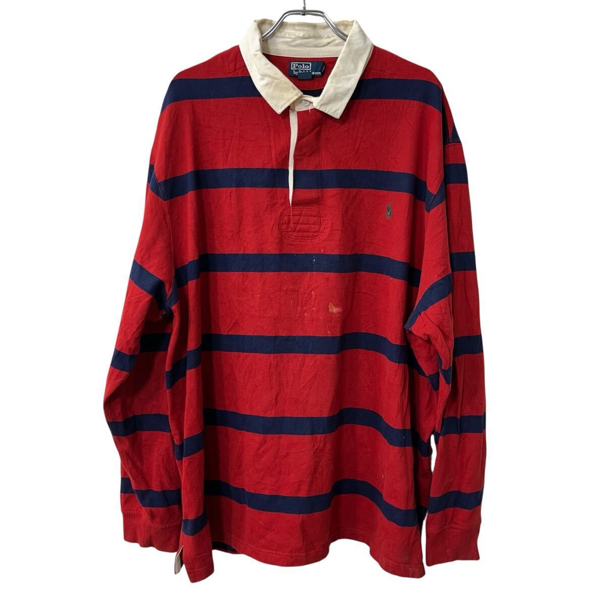 POLO RALPH LAUREN 長袖 ラガーシャツ 4XL レッド ポロ ラルフ