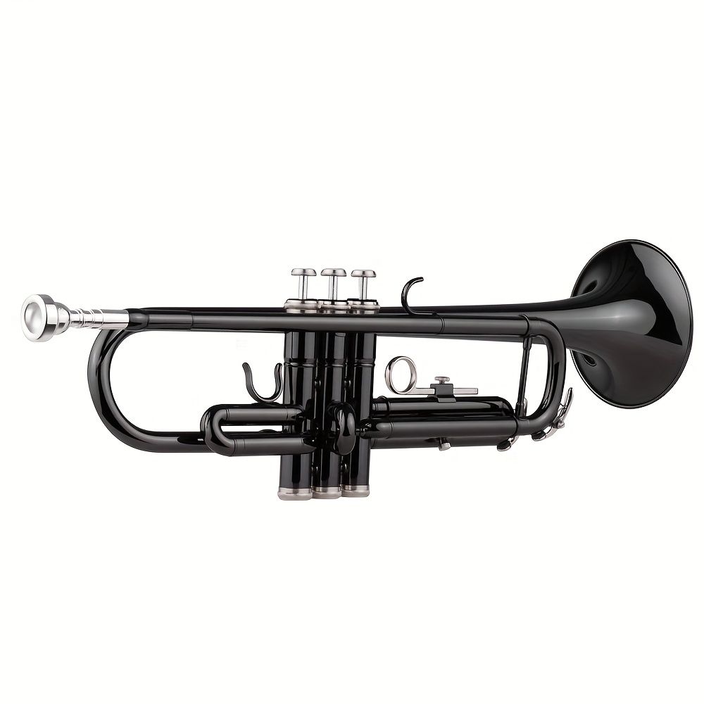 ブラックBフラット高品質TR9335トランペットセット 真鍮製 用音楽楽器 バッグ クリーニングクロス手袋付き