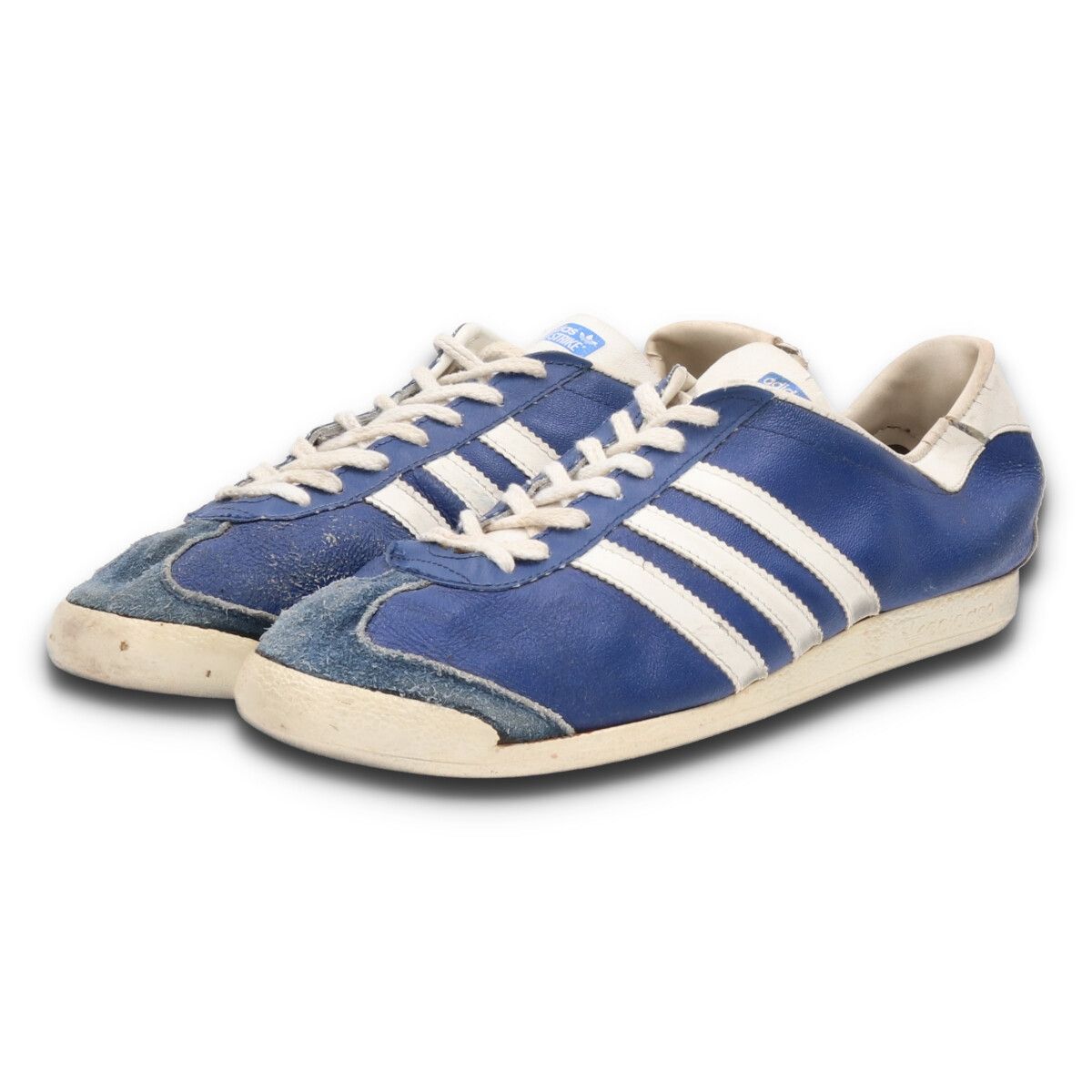 古着 70年代 アディダス adidas BLUE STRIKE ブルーストライク レザースニーカー フランス製 メンズ28.0cm ヴィンテージ/saa009605
