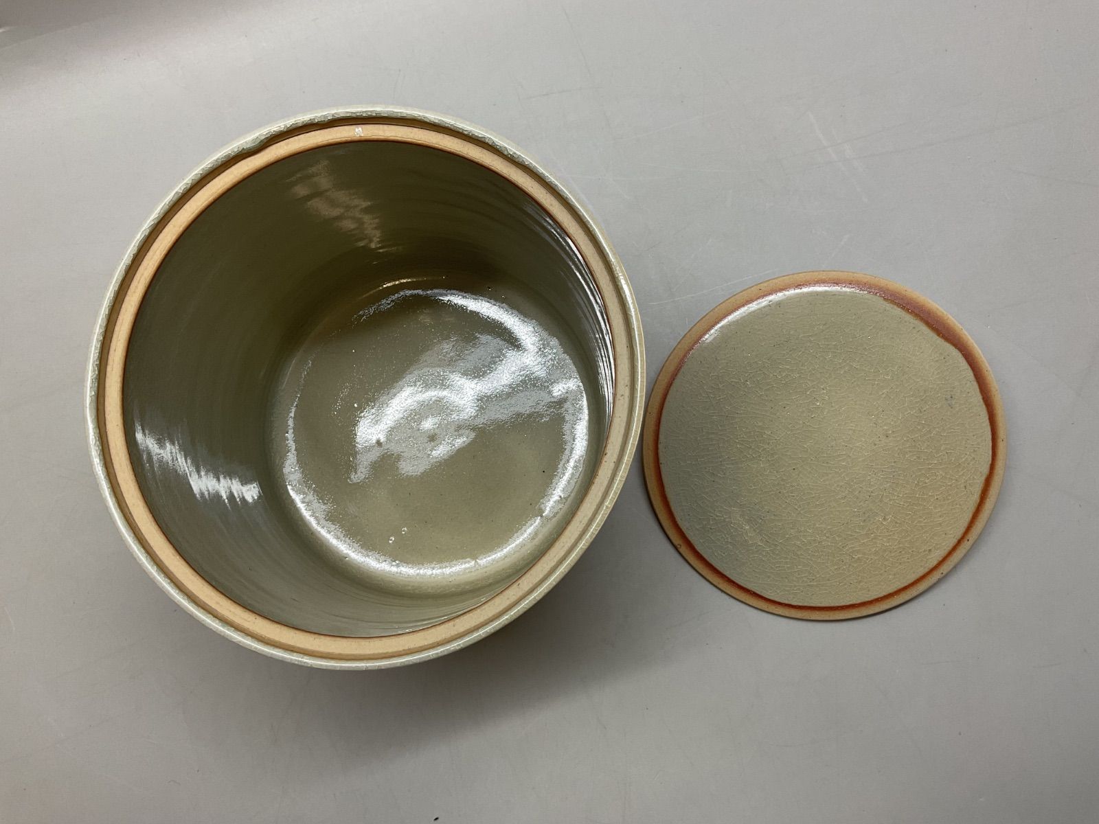 赤楽 花入 寺垣外窯 杉本貞光造 共箱 双耳 赤楽