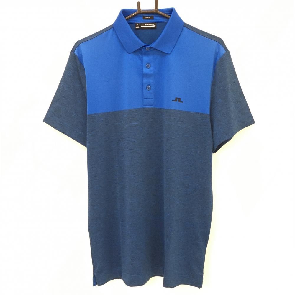 J.LINDEBERGジェイリンドバーグ　ポロシャツ ホワイト/ブルー Mサイズ ジェイリンドバーグ ポロシャツ ホワイト/ブルー Mサイズ J.LINDEBERG