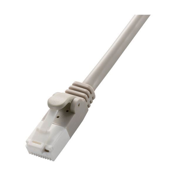 (まとめ) エレコム Cat6対応ツメ折れ防止LANケーブル ライトグレー 2m LD-GPT／LG2／RS 1本  
