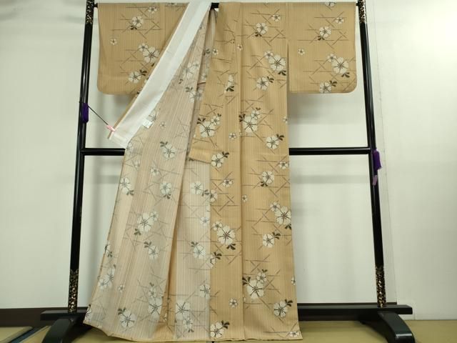 平和屋着物■極上　夏物　こむさでもーど・COMME CA DU MODE　小紋　舞花文　洗える着物　逸品　DZAB0134kh5 平和屋着物□極上 夏物 こむさでもーど・COMME CA DU MODE 小紋 舞花文