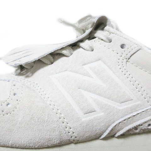 ニューバランス NEW BALANCE 美品 WL996PRA タッセル スエード スニーカー ローカット シューズ 靴 24.5cm オフホワイト X