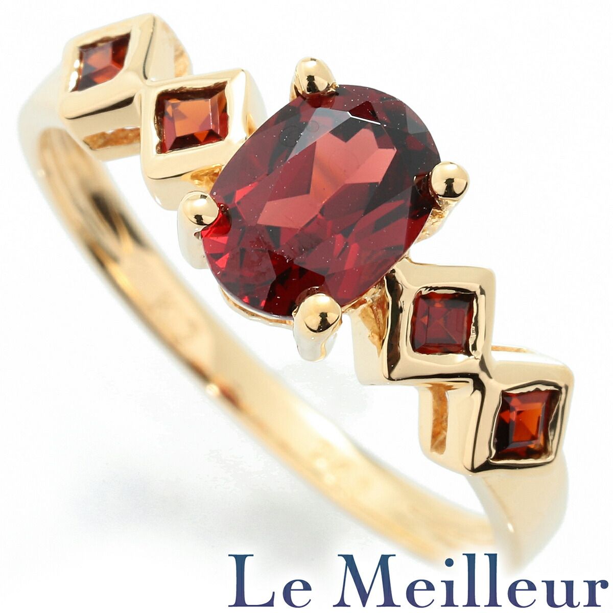 リング 指輪 ガーネット 1.03ct K18 12号 中古 プレラブド 返品OK  