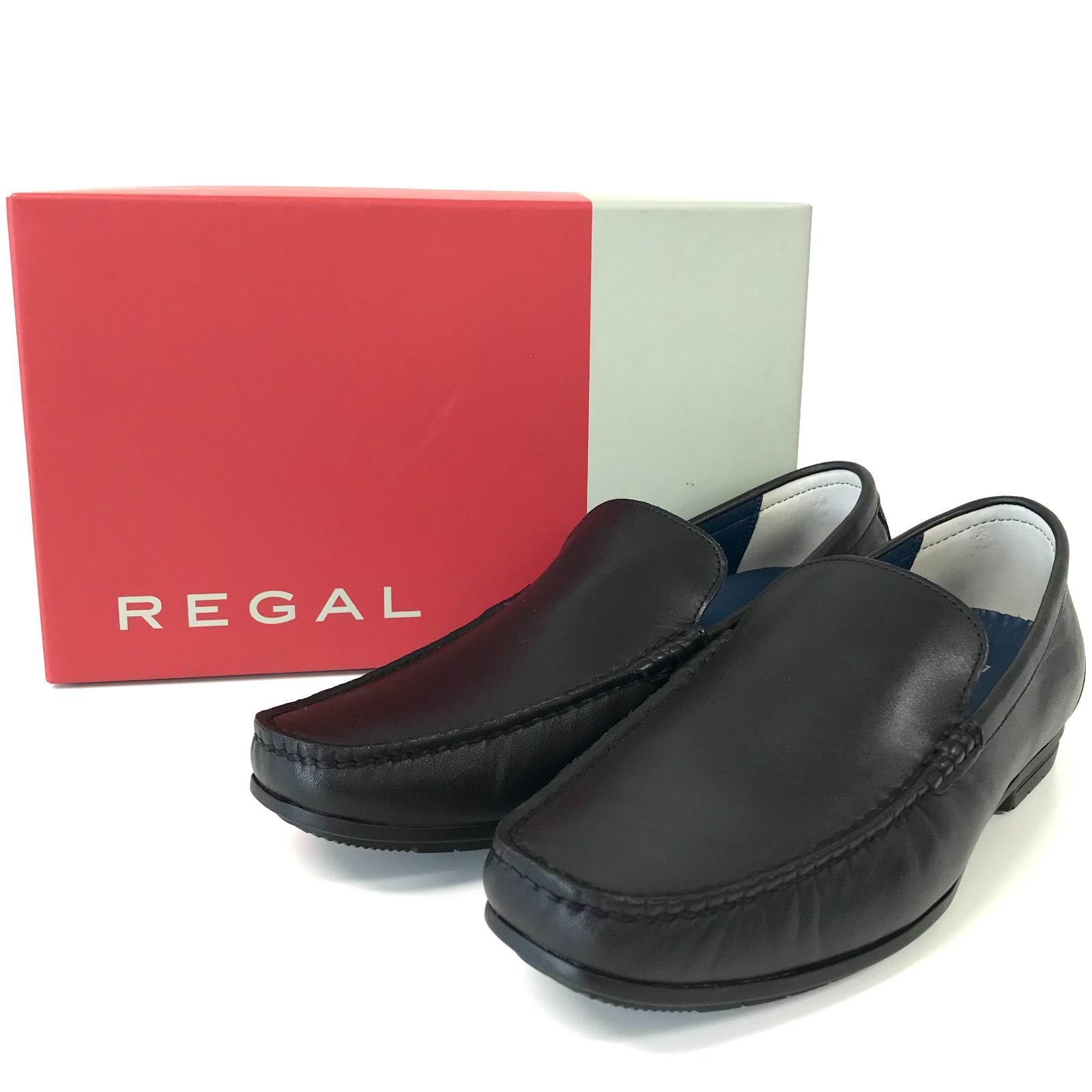 θ【新品】REGAL/リーガル 56HR レザースリッポン ブラック系 26 
