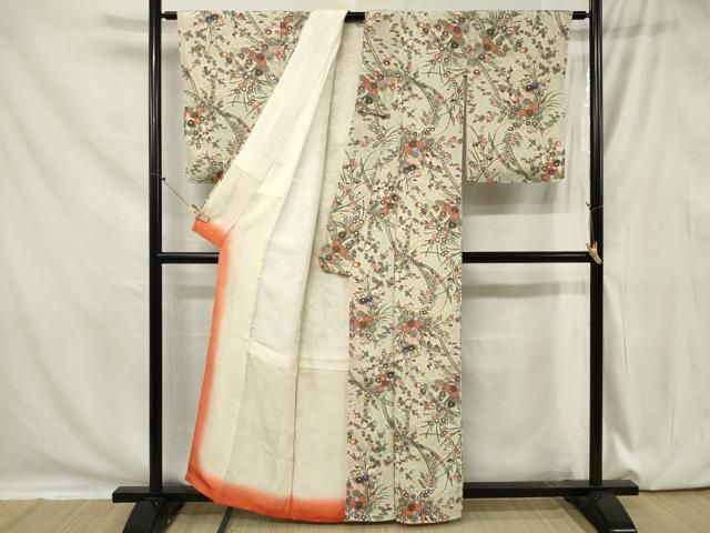 平和屋着物□上質な小紋 草花文 金彩 正絹 逸品 CAAV4150in - メルカリ 