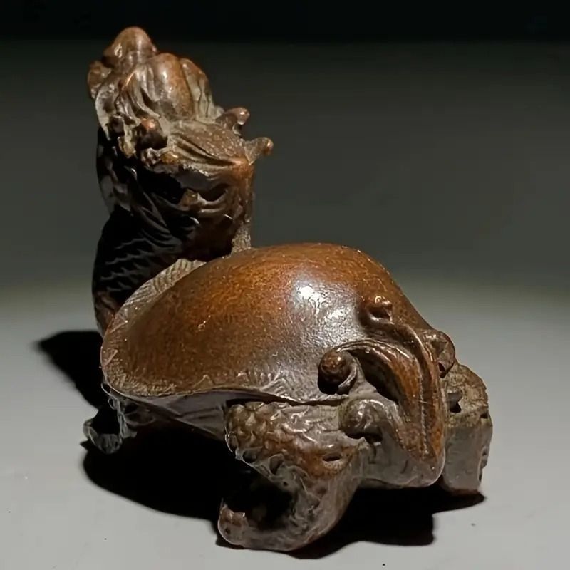 オブシディアン　龍亀　彫刻 置物 金　開運 風水 骨董　インテリア　アンティーク Amazon.co.jp: 吉祥 龍亀 ミニ置物 真鍮 銅製 ミニ龍亀の置き物