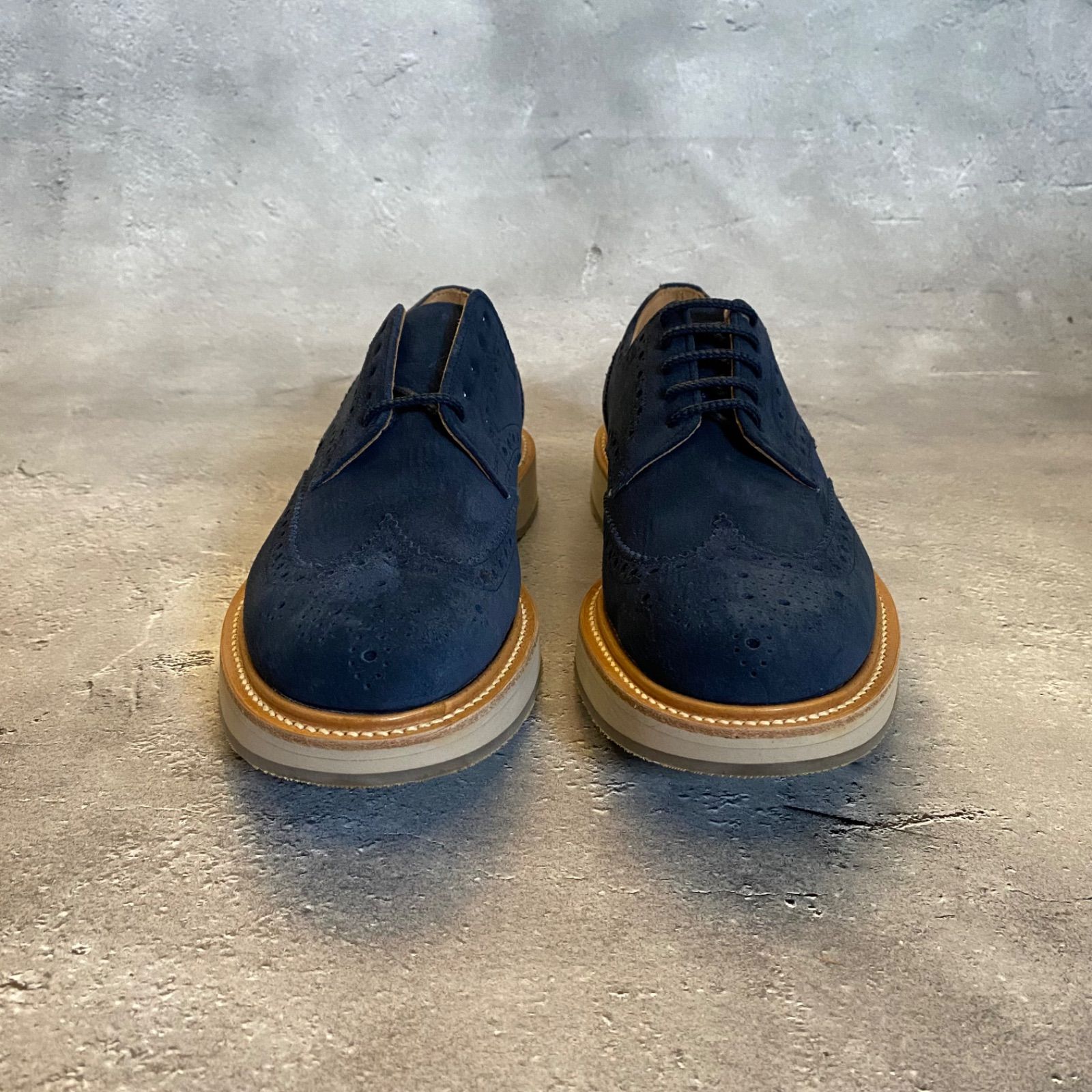 新品 Church's フルブローグダービーシューズ 軽量ラバーウェッジソール 新品 Church's フルブローグダービーシューズ 軽量ラバーウェッジソール