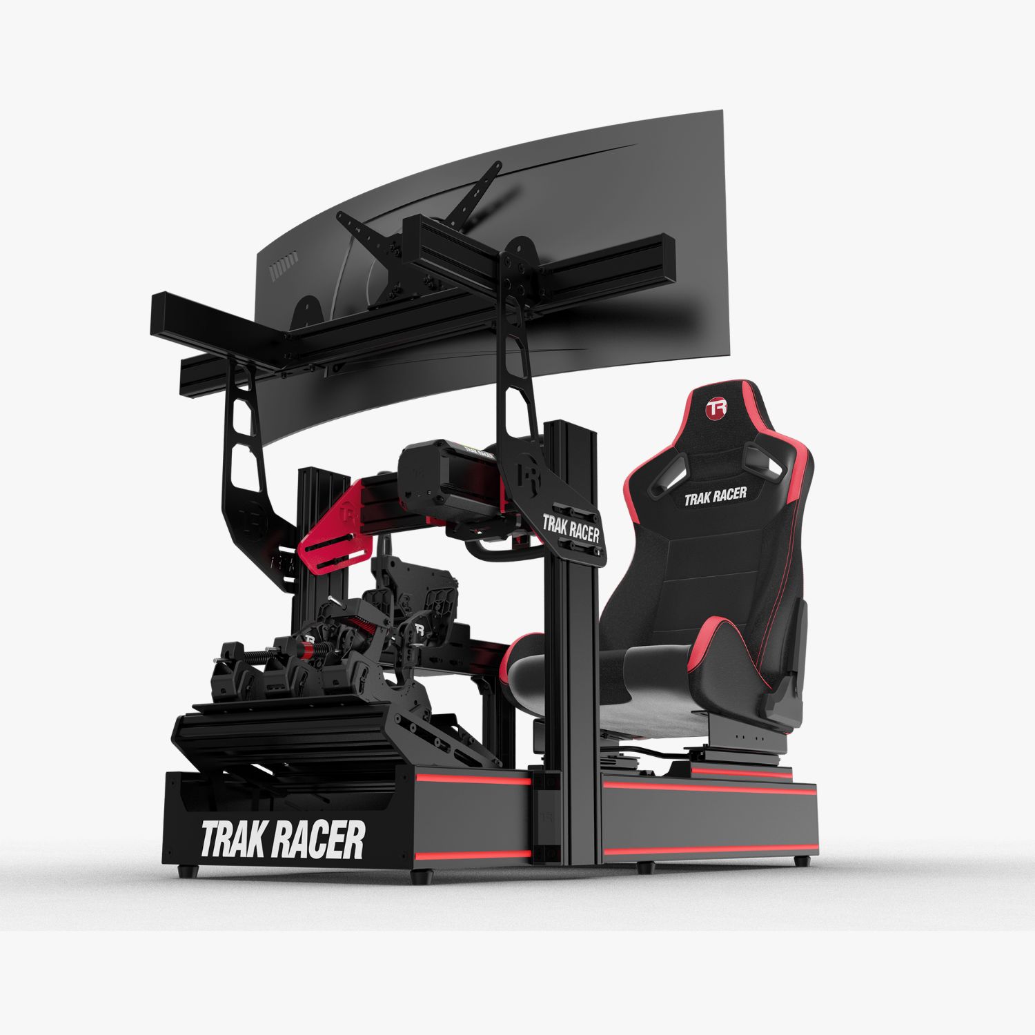 完成品　Trak racer 160S ブラック シムレーシングコックピット Trak Racer TR1605 レーシングコックピット セット ハンコンブラケット