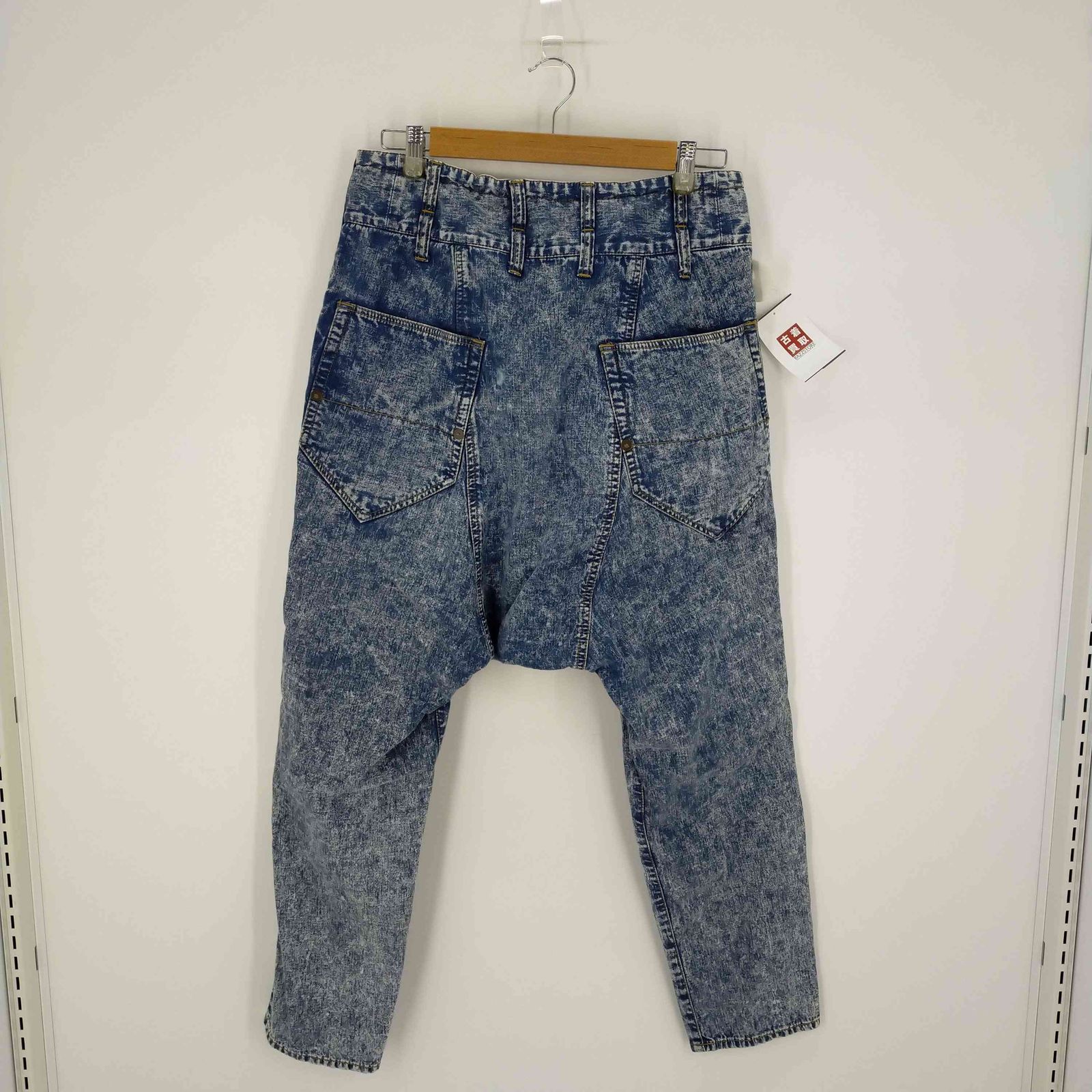 m3141【フラボア】サルエルデニムパンツ ケミカルウォッシュ ユニセックス FRAPBOIS（フラボア） サルエルデニムパンツ ユニセックス
