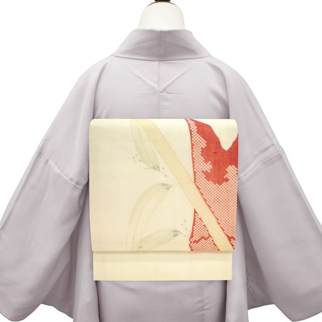 夏物 名古屋帯 なごや帯 中古 リサイクル 正絹 紬地 カジュアル 仕立て  