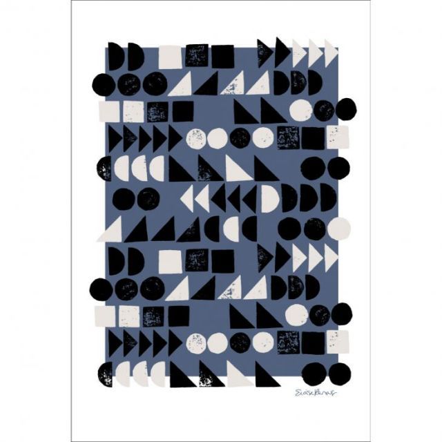 ELOISE RENOUF | ABACUS (blue) | A3 アートプリント/ポスター 北欧 インテリア アブストラクト