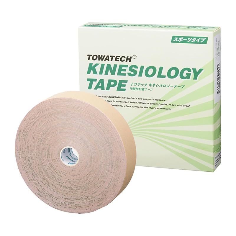 トワテック キネシオロジーテープ スポーツタイプ 3.75cm (37.5mm) × 32m 1巻 業務用 キネシオ 伸縮 テープ 膝 足首 手首 指