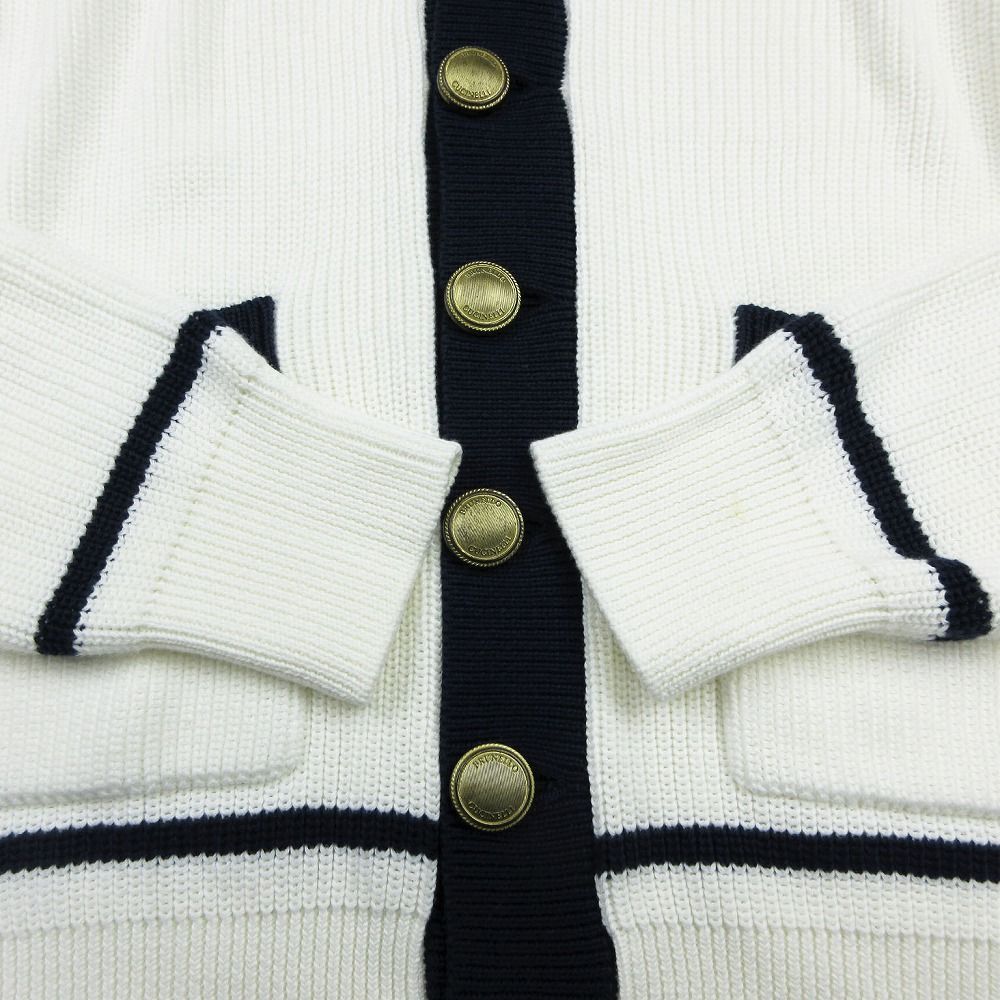 Brunello Cucinelli ブルネロクチネリ 金ボタン ニット バイカラー