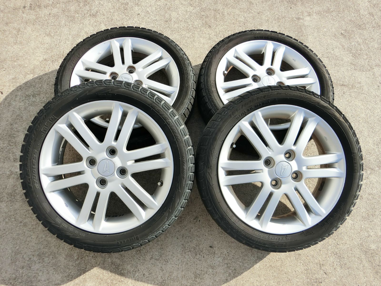 849 ダイハツ純正 15インチ アルミホイール 15×4.5J 45 PCD100 ハブ径 約54mm 4穴 4本セット 165 55R15 スタッドレス ムーヴ 外し