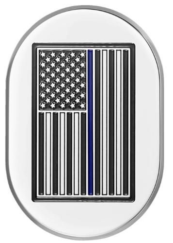 アンテナカバー Mirror polish w|thin blue line American flag 左側 2017～23年FLHRXS 2009～13年FLTR|X|XS 2009～23年FLHX|S