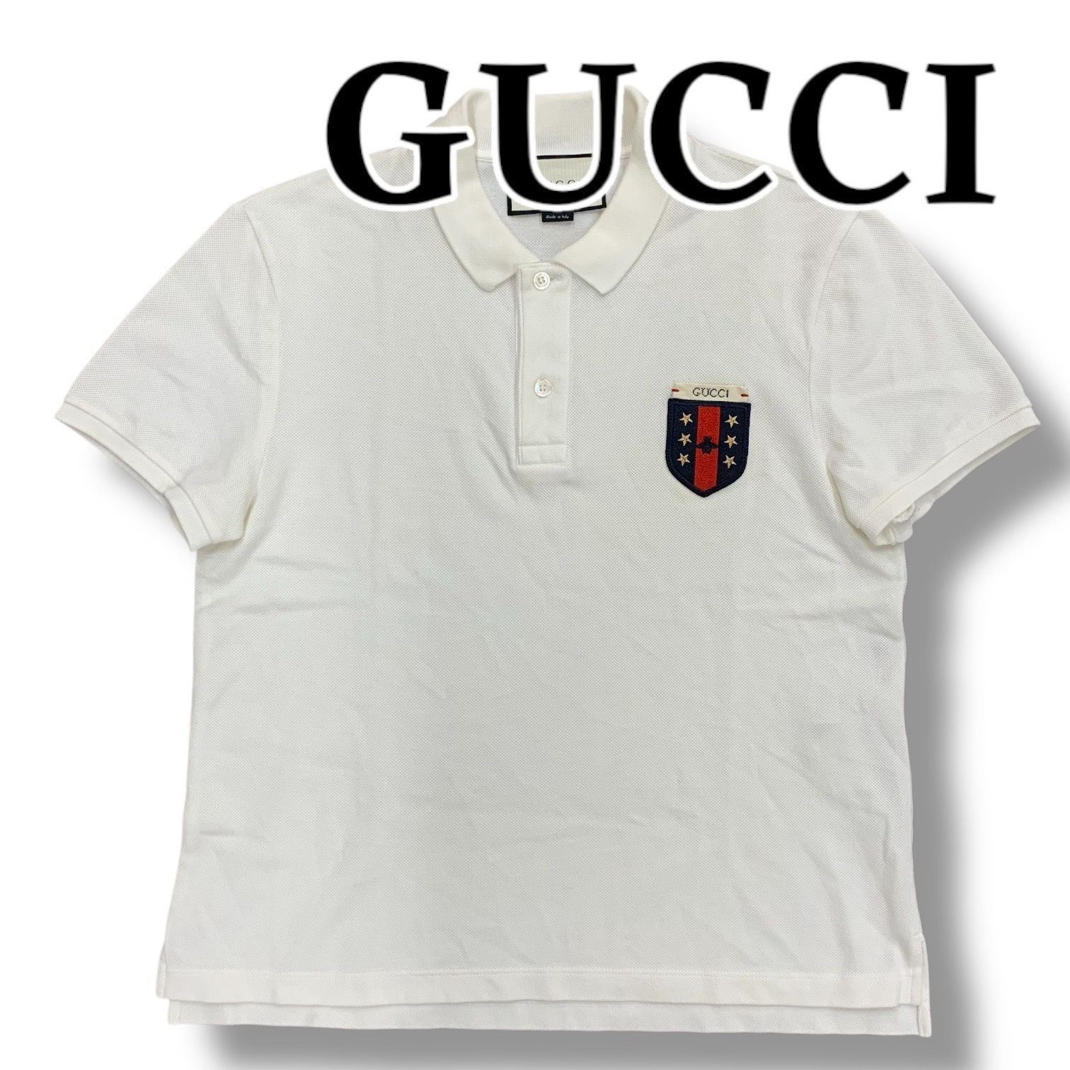 GUCCI グッチ ポロシャツ サイズM 白 ホワイト メンズ