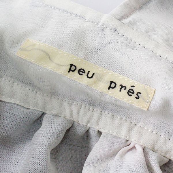 美品 peu pres プープレ すずらん ジャガード エプロンワンピース F