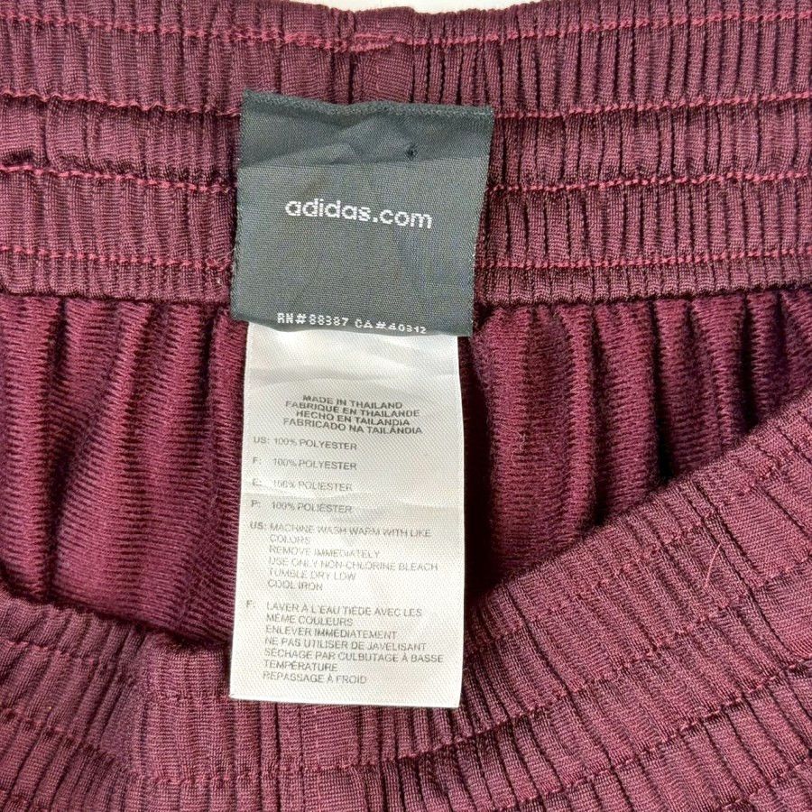 adidas サイドストライプ パンツ S バーガンディ adidas バーガンディ