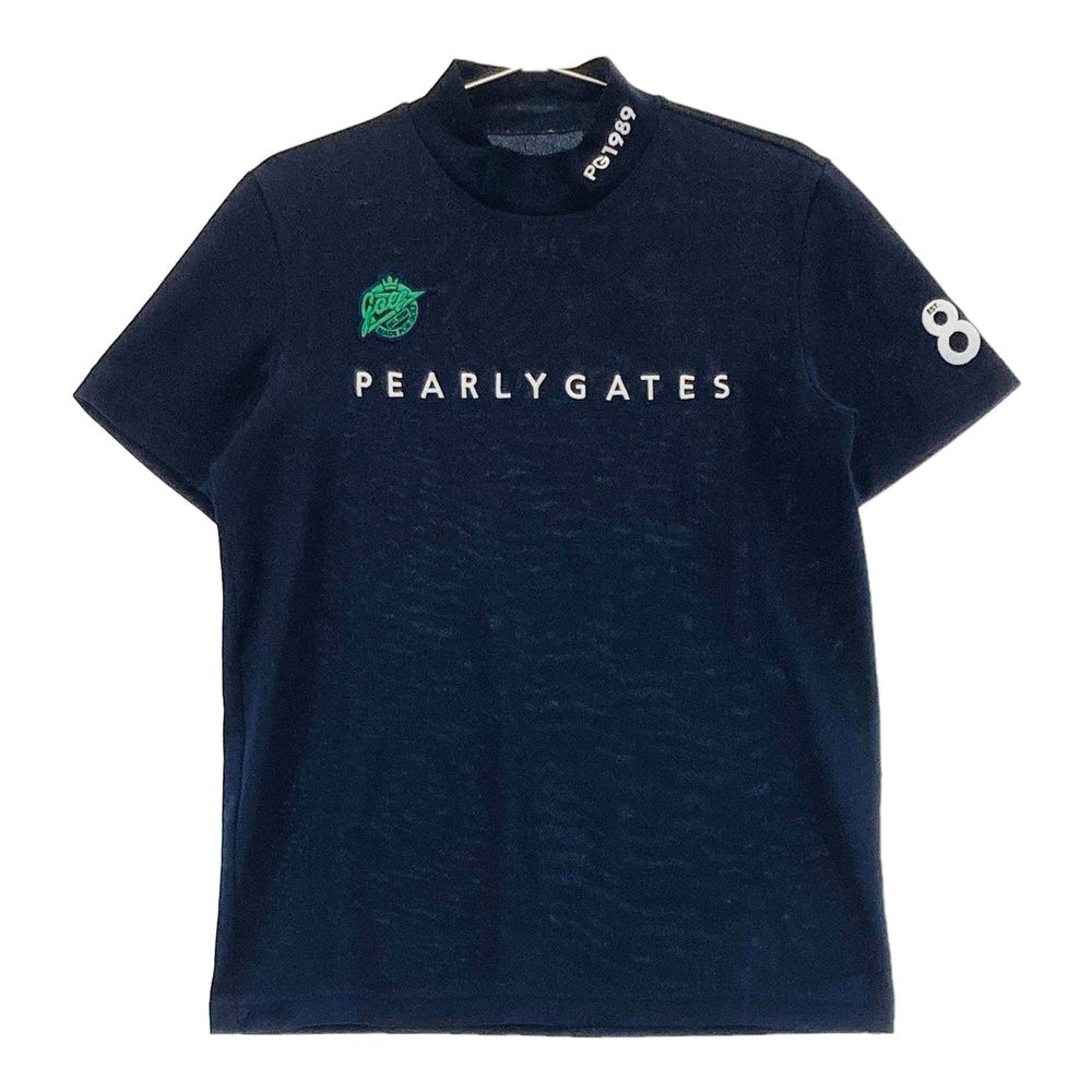 サイズ 3 PEARLY GATES パーリーゲイツ ハイネック 半袖Tシャツ ネイビー系 240101538151 ゴルフウェア メンズ ストスト