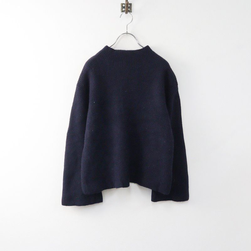 martinique マルティニーク ネイビー ウール ダブルフェイスフーデッドコート ネイビー 2 コート ウール メンズ 中古 マルティニーク martinique ウール モックネックニットプルオーバー