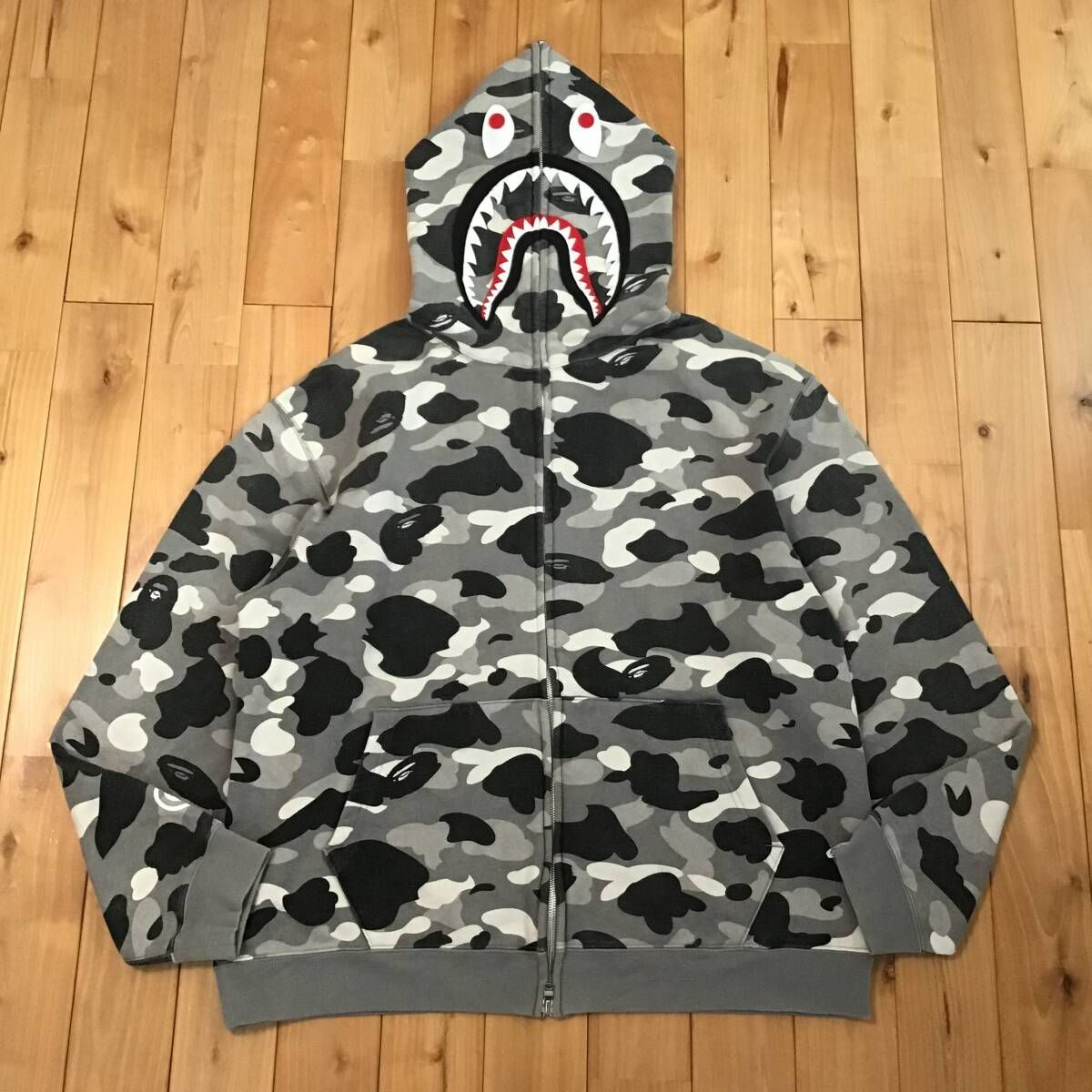 ☆NFS限定☆ BAPE camo シャーク パーカー Lサイズ shark full zip