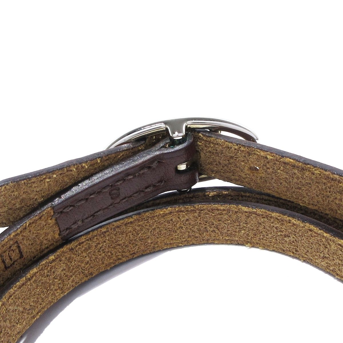 HERMES エルメス アピ レザーブレスレット ダークブラウン 最終価格】HERMES エルメス レザー ブレスレット アピ ブラック
