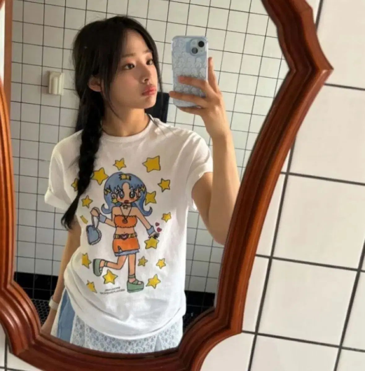 ミンジ着用 SOULGIRL T-shirts No.2 - White 新品 ／ 元気でいこう M ニュージーンズ ウェア・ミンジ ソウル