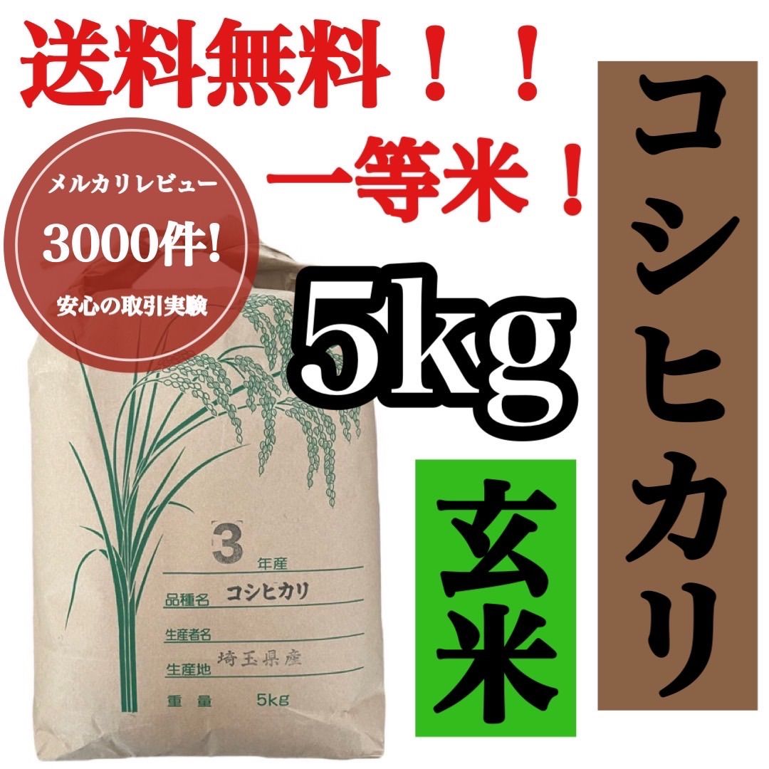 玄米  コシヒカリ 新米 令和産 米 埼玉県産 送料無料 キロ
