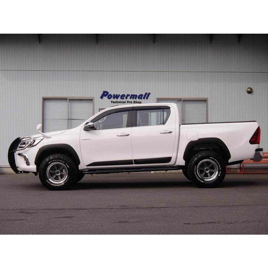 WIN63 ハイラックス GUN125 サイドステップ トヨタ HILUX 4.25インチ オーバル ブラック サイドバー 黒 スチール製 ...