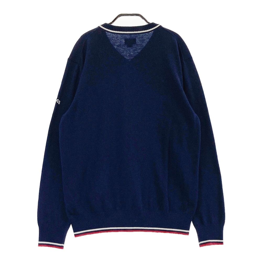 【美品】90s adidas GOLF Vネックセーター ネイビー Lサイズ サイズ：L ADIDAS GOLF アディダスゴルフ Vネック ニット