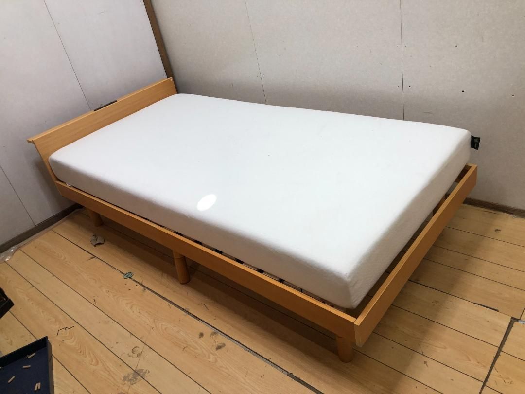 木製ベッドフレーム 高反発マットレスセット