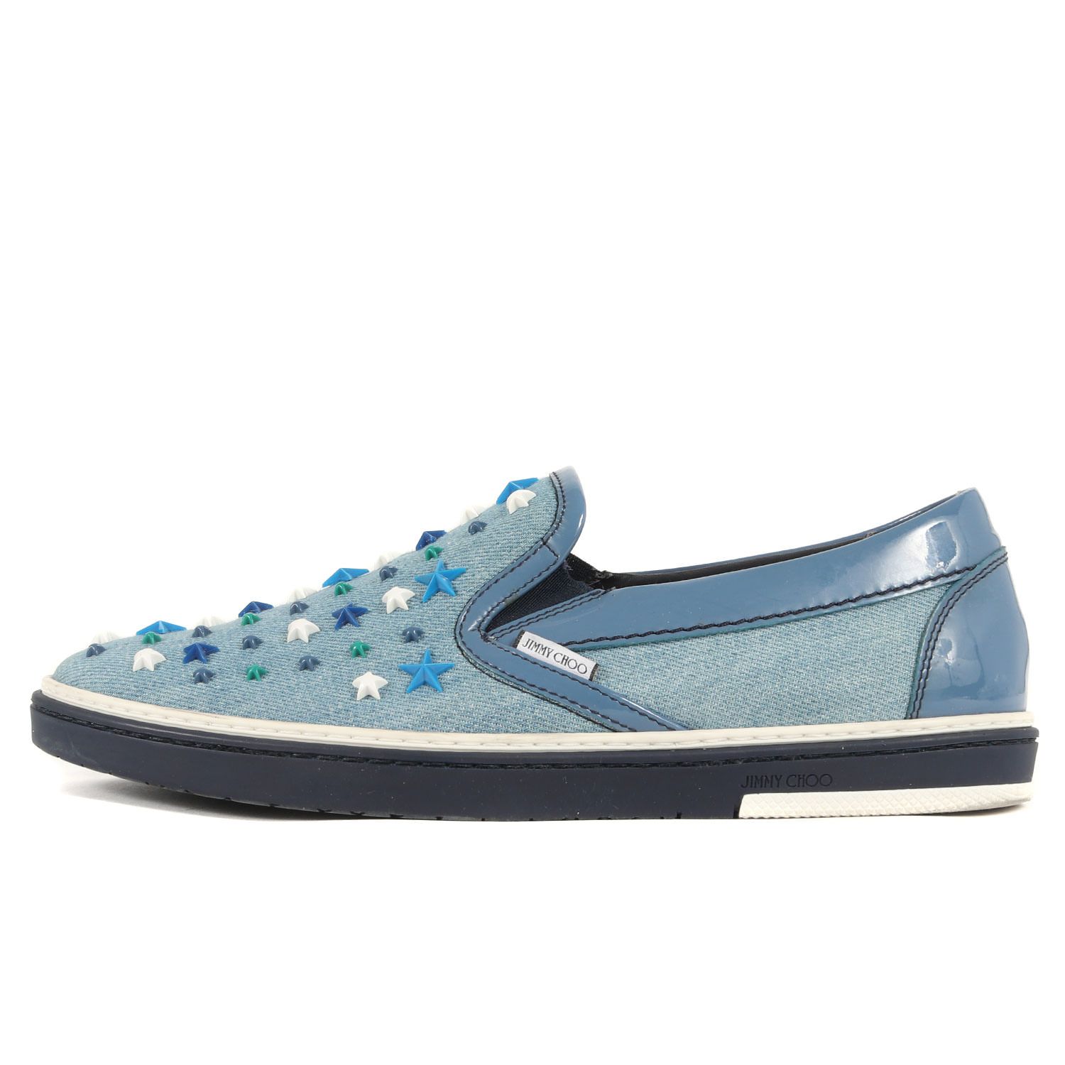 JIMMY CHOO ジミーチュウ サイズ:42 カラフル スター スタッズ デニム 