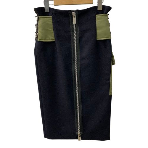 サカイ sacai メルトンジップタイトスカート ロングスカート 19-04715 スカート ネイビー 201LB-109