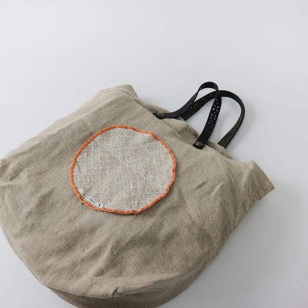 mina perhonen ミナペルホネン mermaid刺繍パッチワーク リネントート