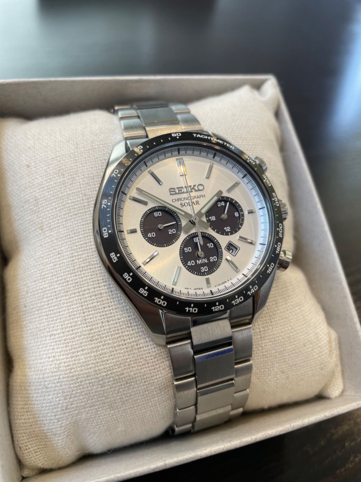 美品！ セイコー SEIKO クロノグラフ V175-0FA0 440267 ソーラー SS