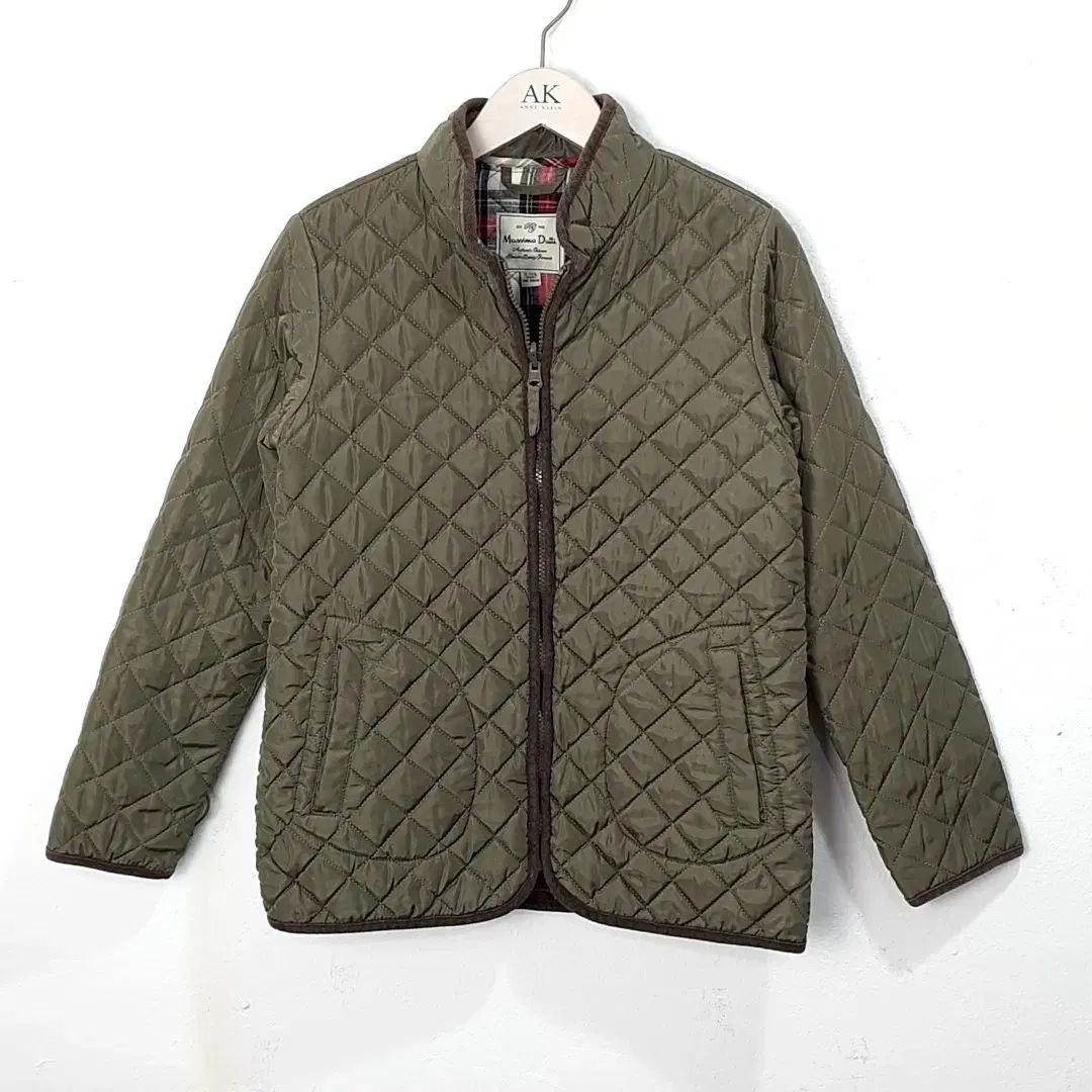 180 12 三 Massimo Dutti マッシモドゥッティ キルティング ジャケット カーキ色