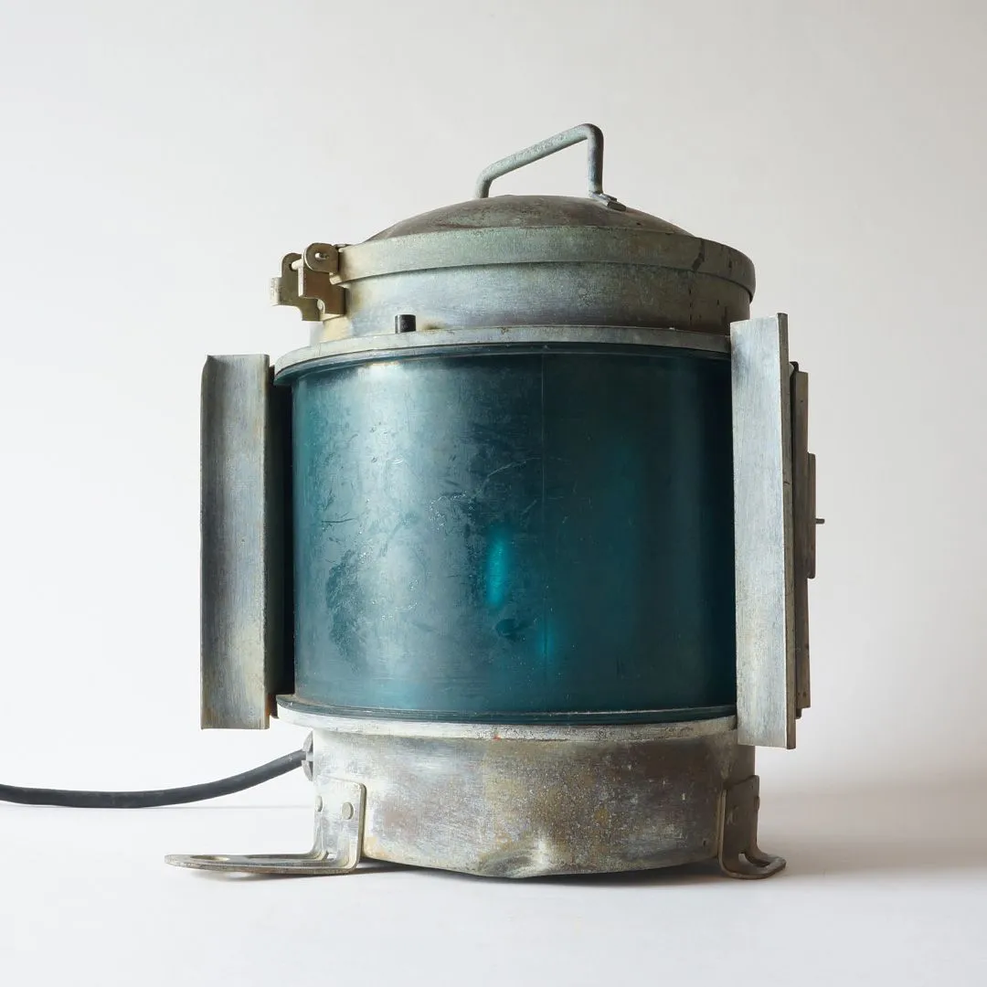 昭和レトロアンティーク航海灯(しょう灯) 日本船燈 赤色 左舷灯 大型 オイルランプ 航海灯 昭和レトロ