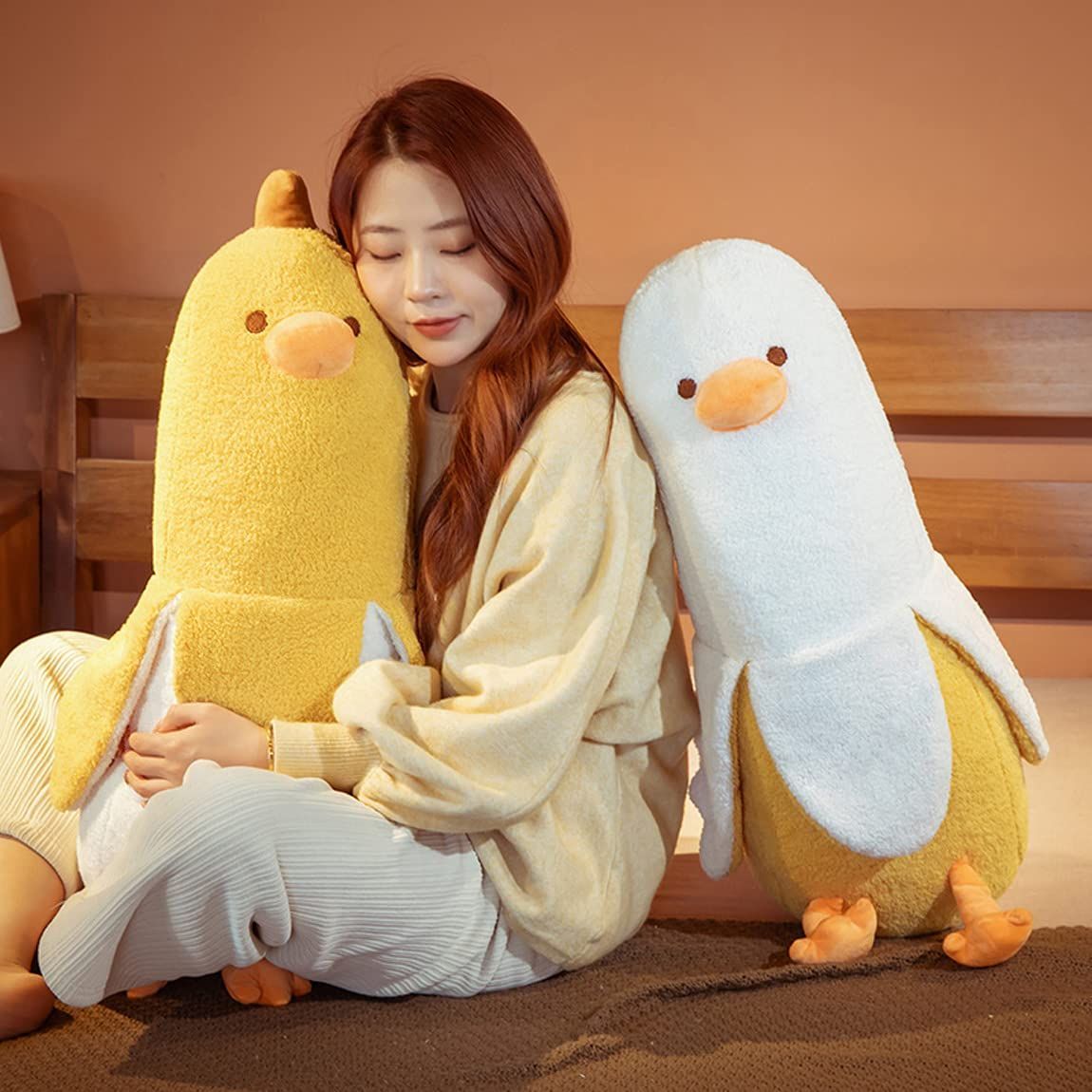 新品 Homehalo ぬいぐるみ 大きい バナナ 抱き枕 ぬいぐるみ 特大 