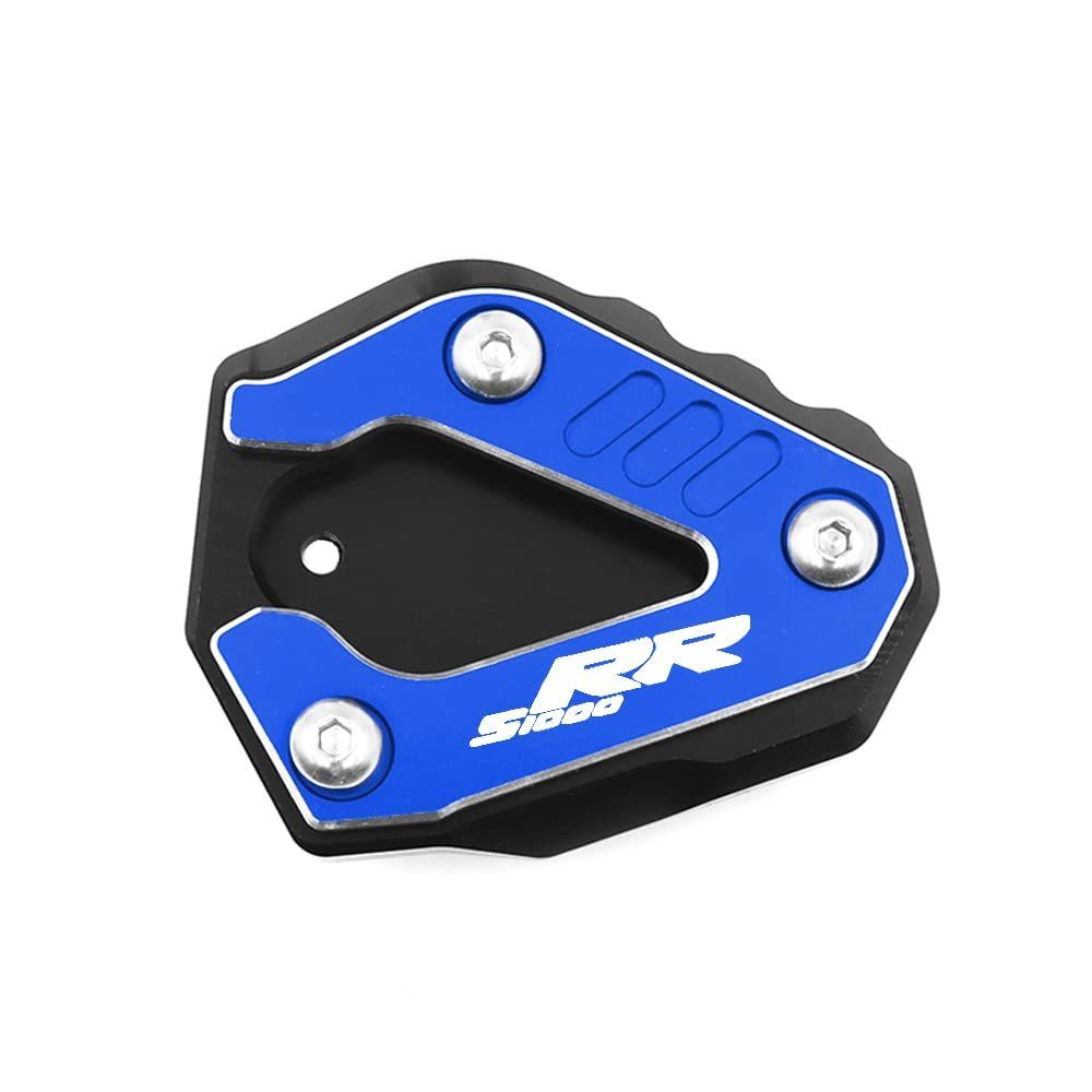 For S1000RR S1000 RR S 1000 RR 2019-2022 2023 オートバイキックスタンドサイドスタンド拡大延長パッド s1000 rr アクセサリー (青)