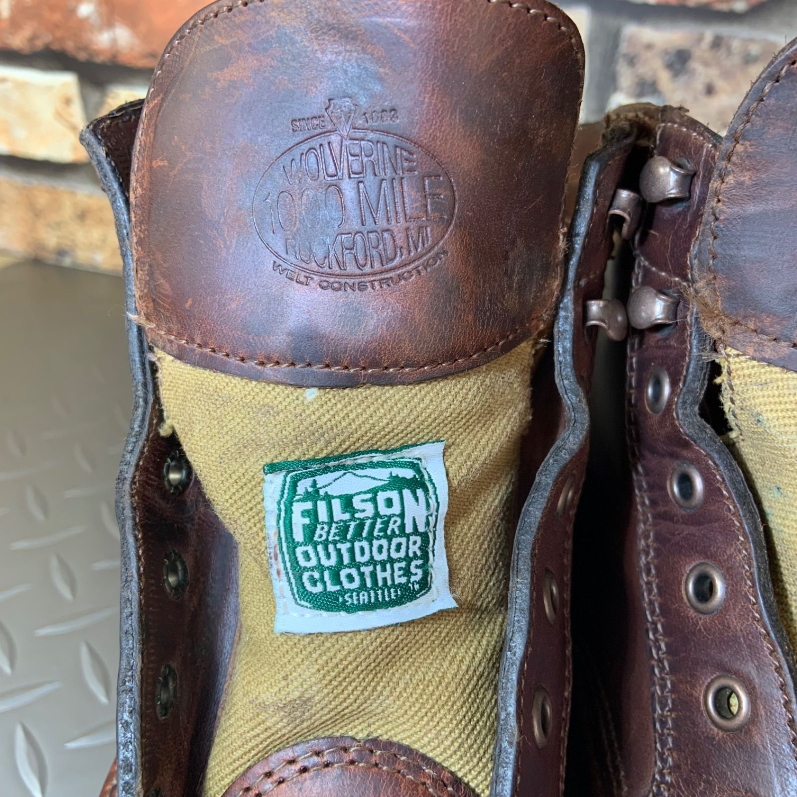 FILSON別注 　WOLVERINE　1000マイルブーツ　W00283　US7.5D　(25A4-FILSON)　ウルヴァリン　フィルソン　アメリカ製