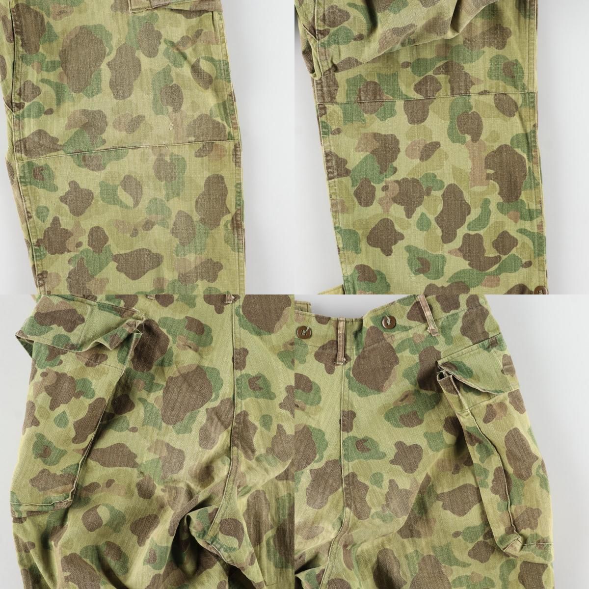古着 40年代 米軍実品 M-43 ダックハンターカモ 迷彩柄 HBT