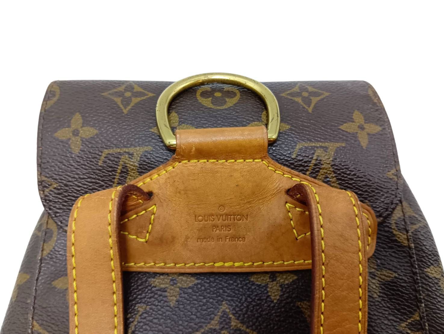 真贋済　LOUIS VUITTON モノグラム レザーリュック　モンスリ　MM Louis Vuitton ルイヴィトン リュック モノグラム モンスリMM