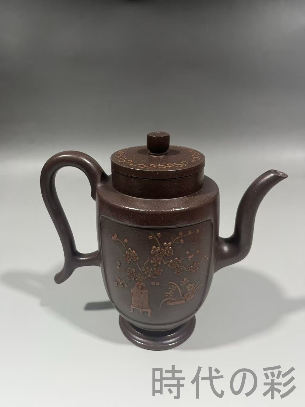 中国古美術 中国宜興 紫砂壺 賞杯壺 大清乾隆年制款 原鉱紫泥 急須 水差し 中国古美術 中国宜興 紫砂壺 賞杯壺 大清乾隆年制款