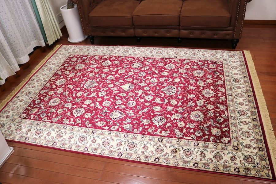 ペルシャ柄絨毯 160×230 新品未使用 絨毯 カーペット 訳あり ペルシャ柄絨毯 160×230 新品未使用 ラグ カーペット ネイビー