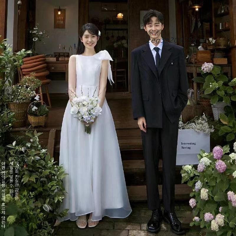 ウェディングドレス ウエディングドレス 二次会 2.5次会 結婚式 披露宴 前撮り ロングドレス 後撮り 花嫁 Aラインドレス ブライダル zeg3z209298