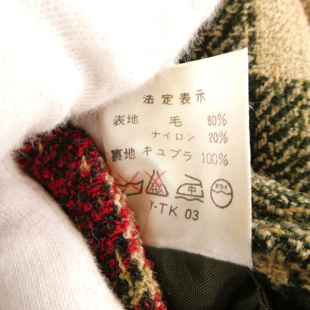 タグ付き INDIVIノーカラーダブルジャケット 36 ブラック 【洗える