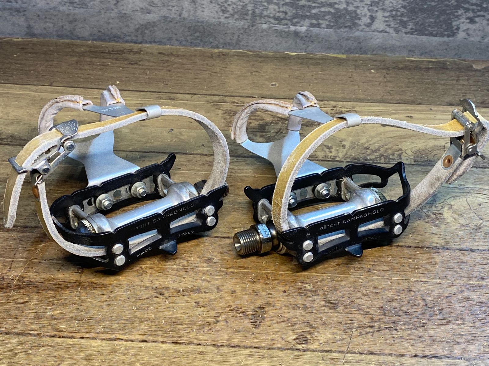 JB991 カンパニョーロ Campagnolo スーパーレコード SUPERRECORD フラットペダル チタンシャフト