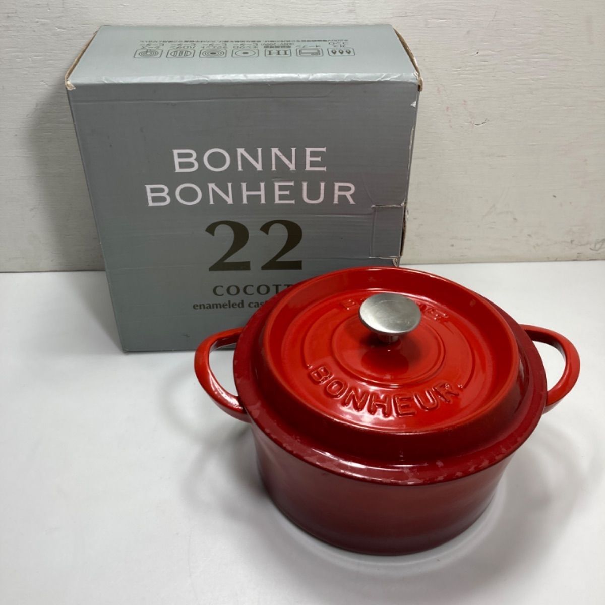 イシガキ ボン・ボネール ココット 15cm レッド ABVB508 ボン・ボネール ココット 15cm レッド イシガキ産業 ボン・ボネール